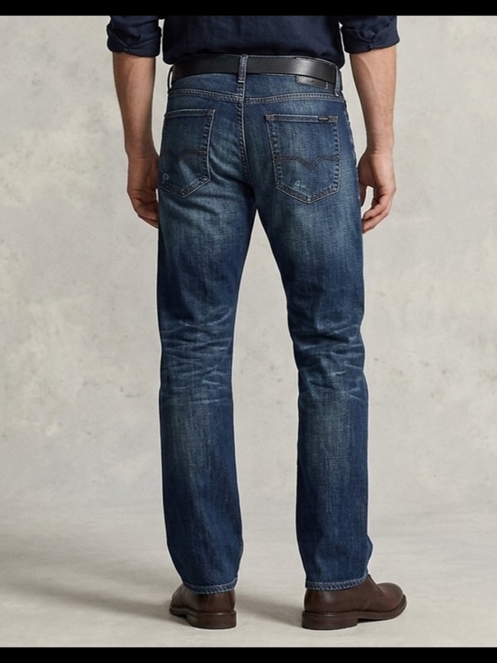Guess Other - Guess Men's Desmond  Relaxed Straight Jeans in Dark Blue Wash Sz 36